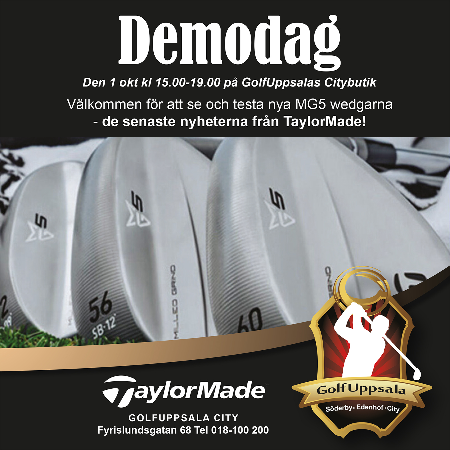 Demodag TaylorMade Citybutiken Uppsala GolfUppsala