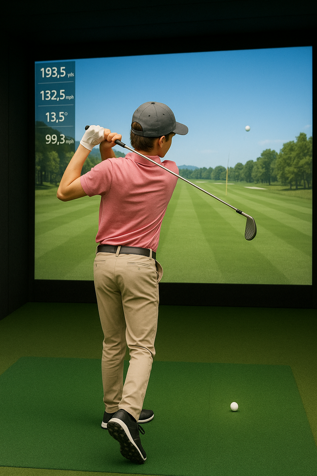 Vinterträna golf i simulator med GolfUppsala