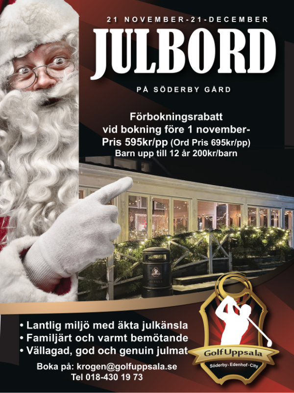 Julbord på Söderby gård, GolfUppsala 2025.