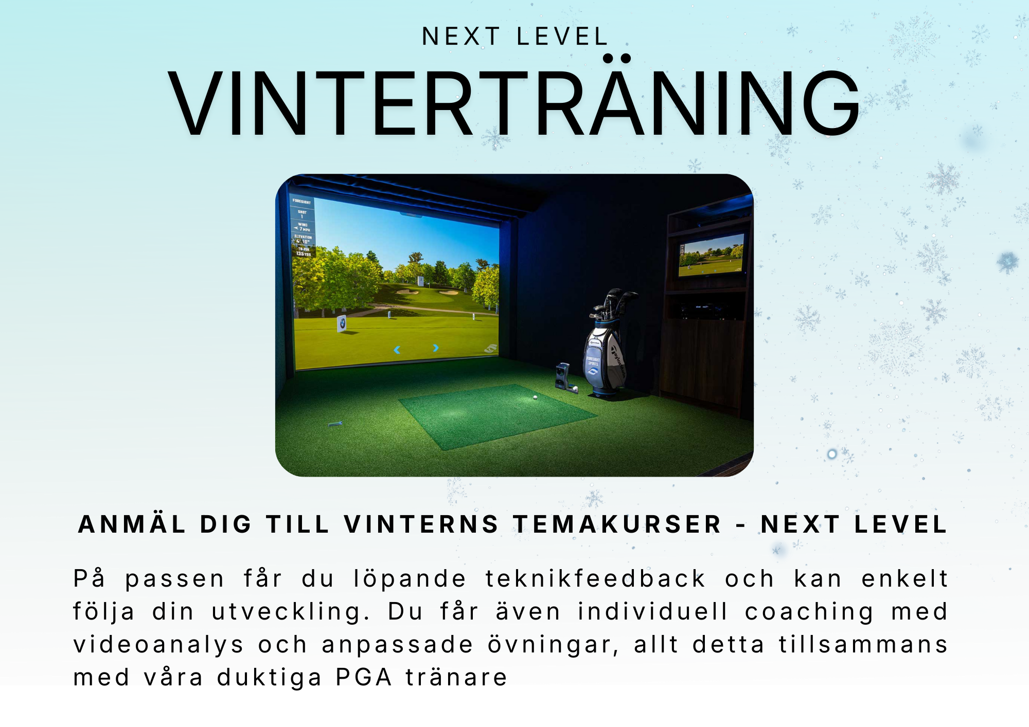 Vinterträning golf med GolfUppsala.